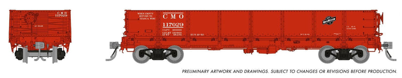 PREORDER Rapido HO 163012A 40' Drop Bottom Gondola, Chicago & North Western