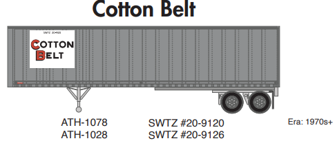 PREORDER Athearn ATH-1028 N 40ft Fruehauf Z-Van Trailer, SWTZ