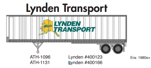 PREORDER Athearn ATH-1131 N 40ft Fruehauf Z-Van Trailer, Lynden