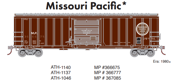 PREORDER Athearn ATH-1046 HO 50ft ACF Outside Post Box Car, MP