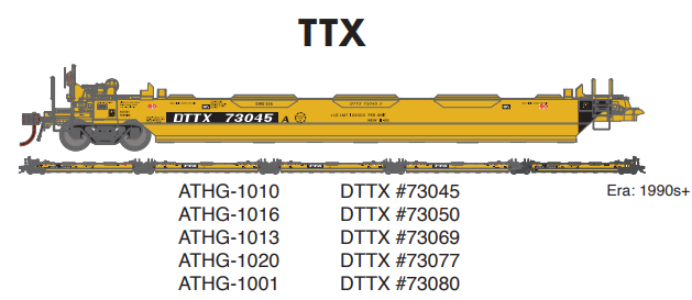 PREORDER Athearn Genesis ATHG-1001 HO Gunderson MAXI-STACK II Well Car, DTTX