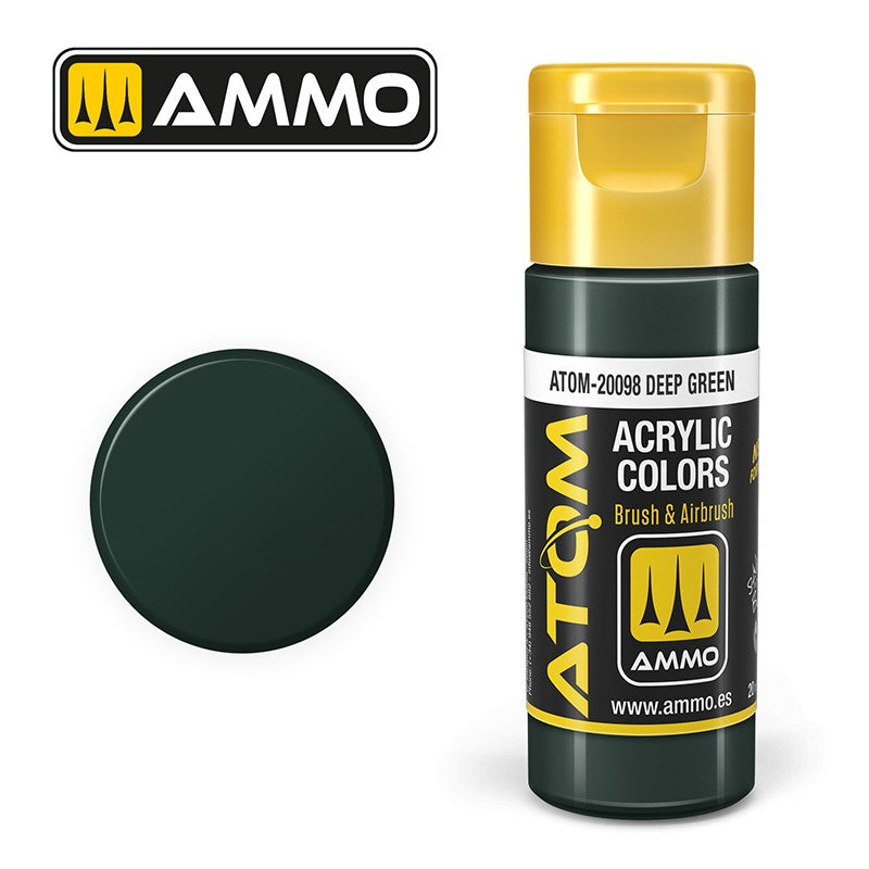 Ammo Mig 20098 ATOM COLOR DEEP GREEN