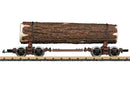 PREORDER LGB G 46775 Disconnect Log Car with Load, Painted Unlettered