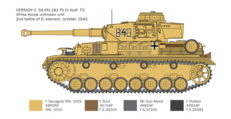 Italeri 6593 - SCALE 1 : 35 Pz.Kpfw.IV F1/F2/G With Afrika Korps Infantry