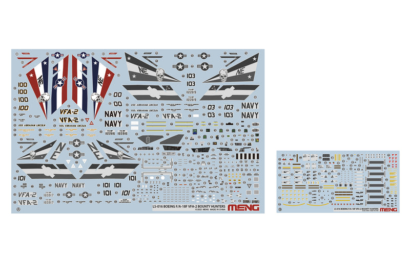 Meng-Model LS-016 BOEING F/A-18F SUPER HORNET BOUNTY HUNTERS 1:48