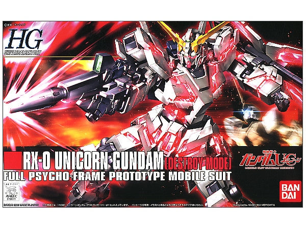 Bandai 2077705 HG Unicorn Gundam Destroy Mode HGUC1:144