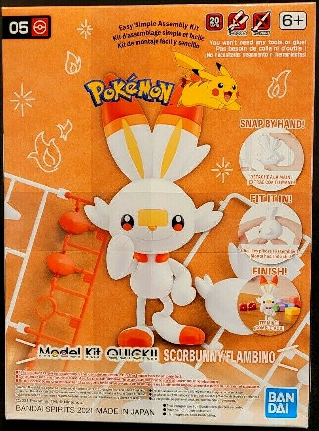 Bandai 2561633 05 Scorbunny Pokémon Model Kit