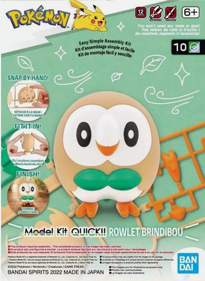 Bandai 2617945 10 Rowlet Pokémon Model Kit