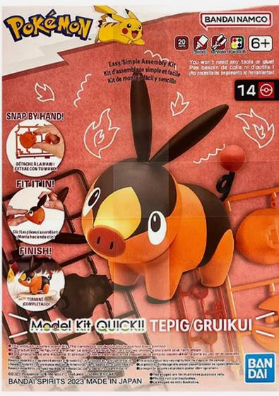 Bandai 2662876 Tepig Pokémon Model Kit