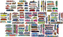 Blair Line HO 22442263 Graffiti Mega Decal Set, 14 Different Sets