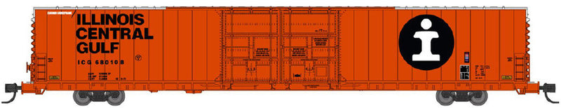 PREORDER Bluford Shops N 86780 86' Double Door Boxcar, Illinois Central Gulf