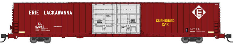 PREORDER Bluford Shops N 86771 86' Double Door Boxcar, Erie Lackawanna