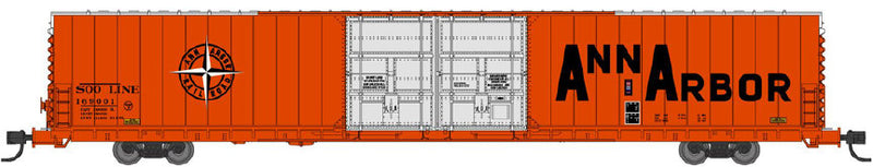 PREORDER Bluford Shops N 86715 86' Double Door Boxcar, Ann Arbor