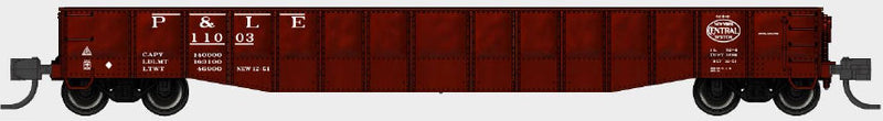 PREORDER Bluford Shops N 52305 52'6" 15-Panel Medium Dented Mill Gondola, Pittsburgh & Lake Erie