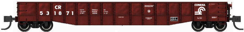 PREORDER Bluford Shops N 52264 52'6" 15-Panel Medium Dented Mill Gondola, Conrail