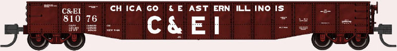 PREORDER Bluford Shops N 52251 52'6" 15-Panel Lightly Dented Mill Gondola, Chicago & Eastern Illinois