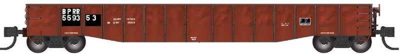 PREORDER Bluford Shops N 52220 52'6" 15-Panel Lightly Dented Mill Gondola, Buffalo & Pittsburgh