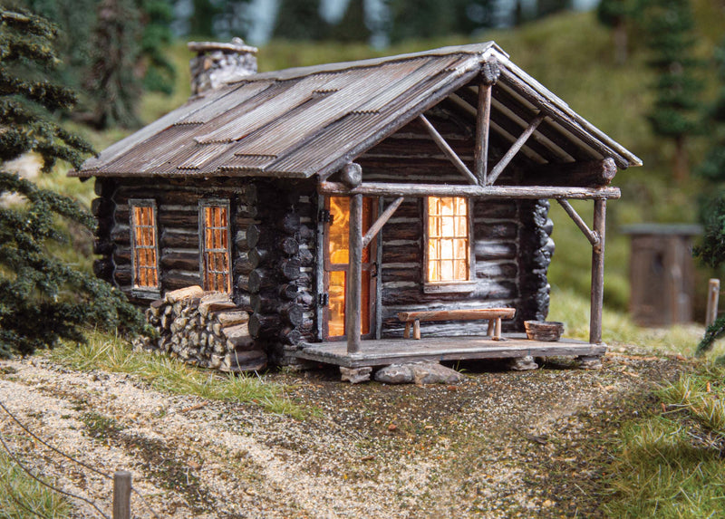 Woodland Scenics N BR4961 Cozy Cabin, Built-&-Ready Landmark Structure, Assembled