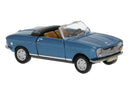 PREORDER Brekina HO 29182 Peugeot 204 Convertible, Assembled, Top Down (sea blue)