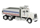 PREORDER Brekina HO 86291 Peterbilt 359 Dump Truck, Assembled, American Star (white, silver, red, blue)