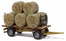 Busch HO 44930 Hay Trailer with Round Baled Hay Load