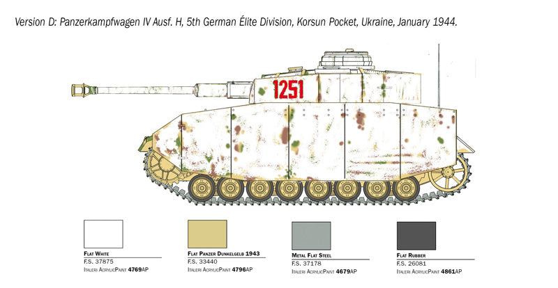 Italeri 6578 - SCALE 1 : 35 Pz. Kpfw. IV Ausf. H