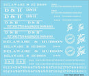 Tichy Train Group N 10409N Railroad Decal Set, Delaware & Hudson Roadname Set (White)