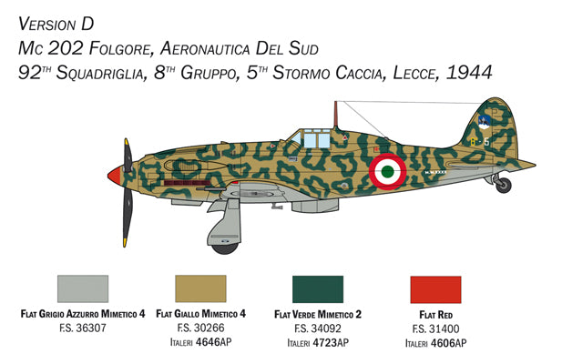 Italeri 1439 - SCALE 1 : 72 MC.202 Folgore