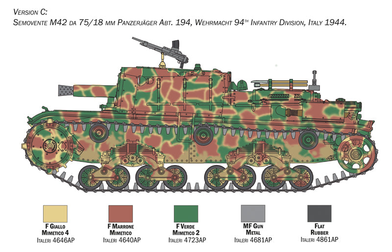 Italeri 6569 - SCALE 1 : 35 SEMOVENTE M42 da 75/18