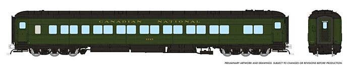 PREORDER Rapido HO 125003 Canadian Car & Foundry Balloon-Top Coach, Canadian National