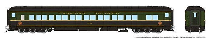 PREORDER Rapido HO 125005 Canadian Car & Foundry Balloon-Top Coach, Canadian National