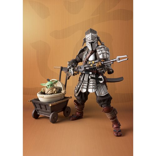 Bandai 62093 Star Wars The Mandalorian Ronin Mandalorian and Grogu Beskar Armor Meisho Movie Realization Action Figure