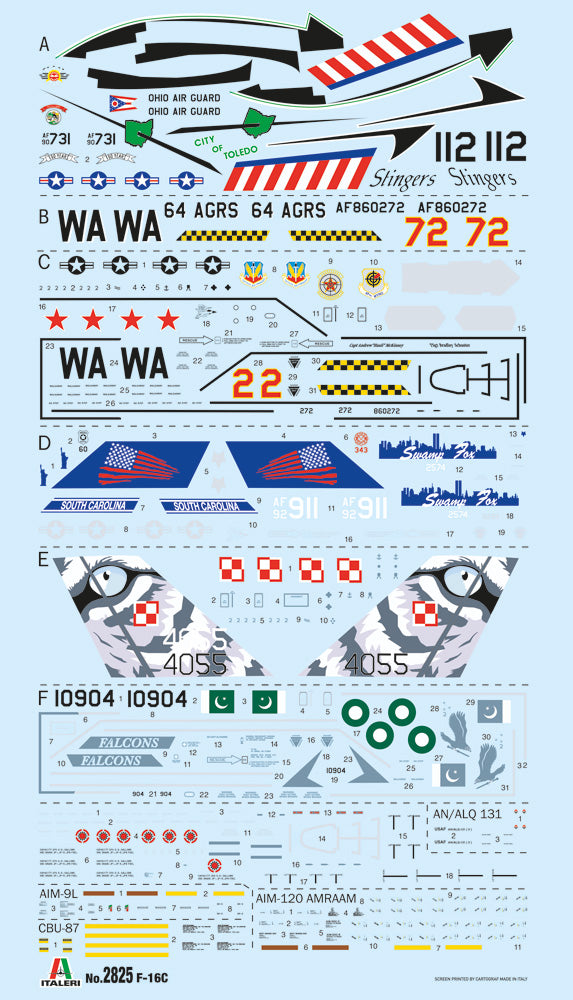 Italeri 2825 - SCALE 1 : 48 F-16C Fighting Falcon