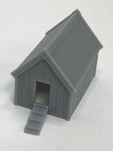 Phoenix Precision Models HO 31640 Chicken Coop with Ramp, 3D Printed Kit, Unpainted