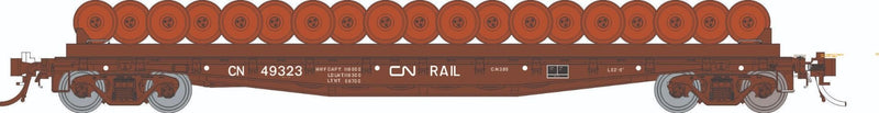 PREORDER Rapido HO 138502 F30D 50' Wheel Flat Car Set, Canadian National MOW (3-Pack)