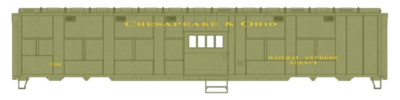 PREORDER Walthers Proto HO 920-10841 C&O-Style Express Boxcar Troop Sleeper Conversion, Chesapeake & Ohio