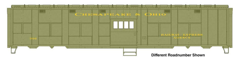 PREORDER Walthers Proto HO 920-10842 C&O-Style Express Boxcar Troop Sleeper Conversion, Chesapeake & Ohio