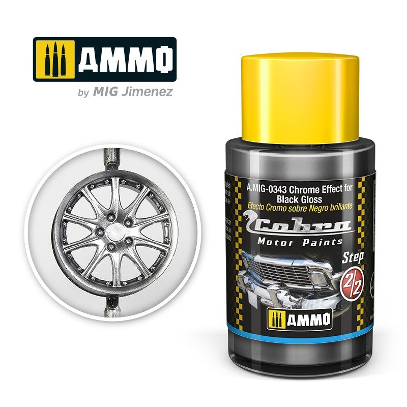 Ammo Mig 0343 CHROME EFFECT FOR BLK GLS