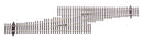 Walthers Track HO 948-83073 Code 83 Nickel Silver DCC Friendly Number 5 Single Crossover Turnout, Left Hand