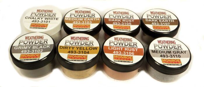Monroe Models 3100 Colored Weathering Powder Assortment, 8 Colors (1 o