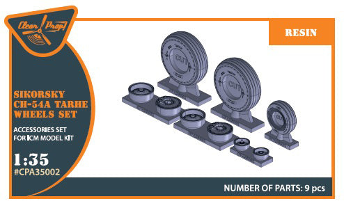 Clear Prop 1/35 CH-54A Tarhe wheel set for ICM kits