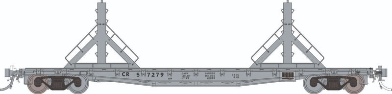 PREORDER Rapido HO 138403A F30D 50' Rail Flat Car , Conrail MOW