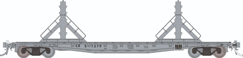 PREORDER Rapido HO 138403 F30D 50' Rail Flat Car Set, Conrail MOW (6-Pack)