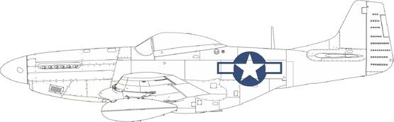 Eduard P-51D US national insignia 1/72 MASK for EDUARD