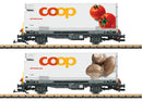 PREORDER LGB G 45888 Container Transport Car Set with Coop Container, Rhaetian RhB (2-Pack)