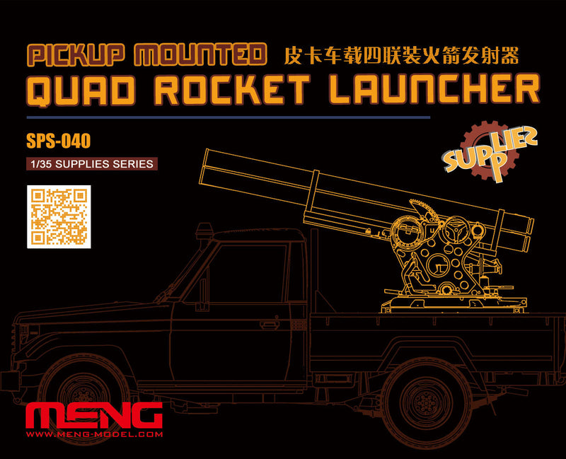 Meng-Model SPS-040 PICKUP MOUNTED QUAD ROCKET LAUNCHER 1:35