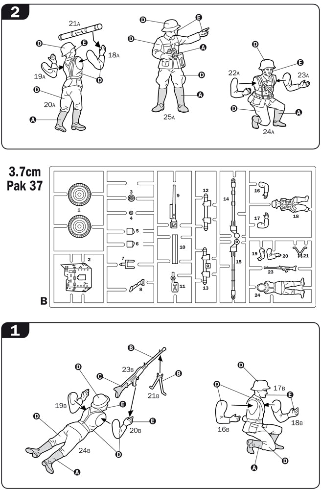 Italeri 7026 - SCALE 1 : 72 PAK35 - PAK40 - FLAK38