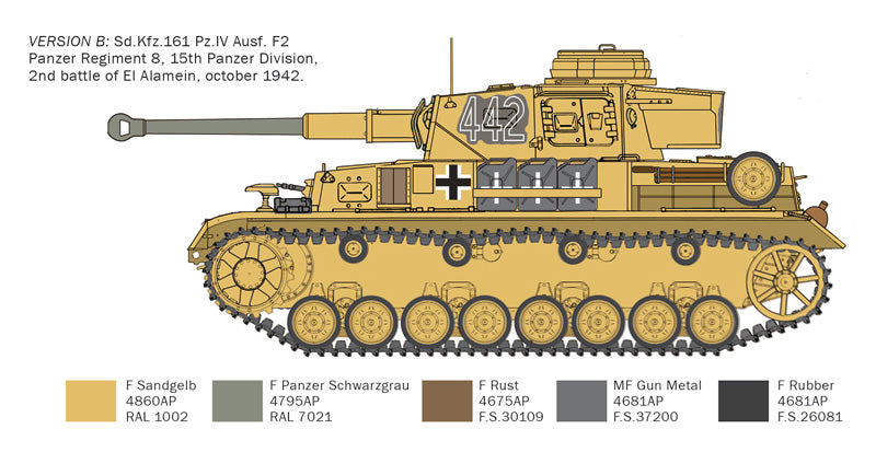 Italeri 6593 - SCALE 1 : 35 Pz.Kpfw.IV F1/F2/G With Afrika Korps Infantry