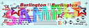 A-Line HO 50166 Decals, For 53' Plate Trailers, Burlington (blue, red)