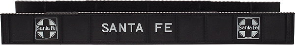 Atlas M0893 Decorated Plate Girder Bridge w/Code 100 Track -- Santa Fe (black, white), HO Scale